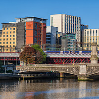 Buy canvas prints of Glasgow City Downtown Skyline River View by Artur Bogacki