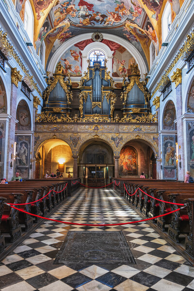 Ljubljana Cathedral Interior With Organs Picture Board by Artur Bogacki