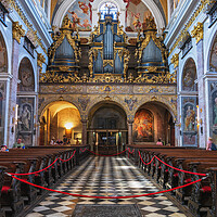 Buy canvas prints of Ljubljana Cathedral Interior With Organs by Artur Bogacki