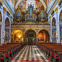 Buy canvas prints of Ljubljana Cathedral Interior In Slovenia by Artur Bogacki