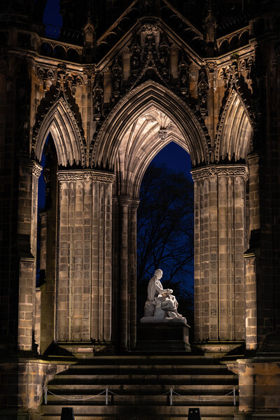 The Scott Monument At Night In Edinburgh Picture Board by Artur Bogacki
