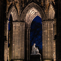 Buy canvas prints of The Scott Monument At Night In Edinburgh by Artur Bogacki