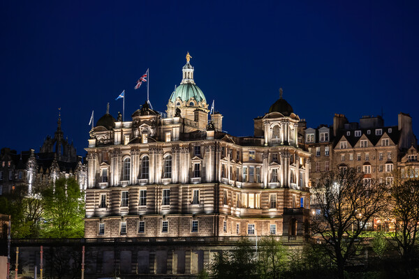 Museum on the Mound at Night in Edinburgh Picture Board by Artur Bogacki