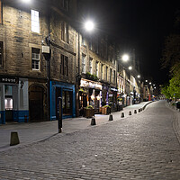 Buy canvas prints of Grassmarket Street At Night In Edinburgh by Artur Bogacki