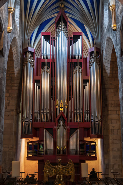 Pipe Organ in St Giles Cathedral in Edinburgh Picture Board by Artur Bogacki