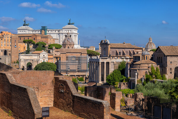 Rome Cityscape With Roman Forum Picture Board by Artur Bogacki