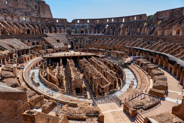 Colosseum Interior In Rome, Italy Picture Board by Artur Bogacki