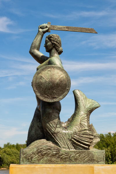 Mermaid Monument In Warsaw Picture Board by Artur Bogacki
