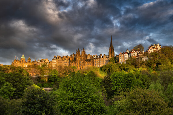 Sunset At Edinburgh Old Town In Scotland Picture Board by Artur Bogacki