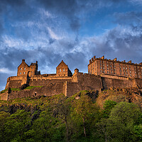 Buy canvas prints of Edinburgh Castle At Sunset In Edinburgh by Artur Bogacki