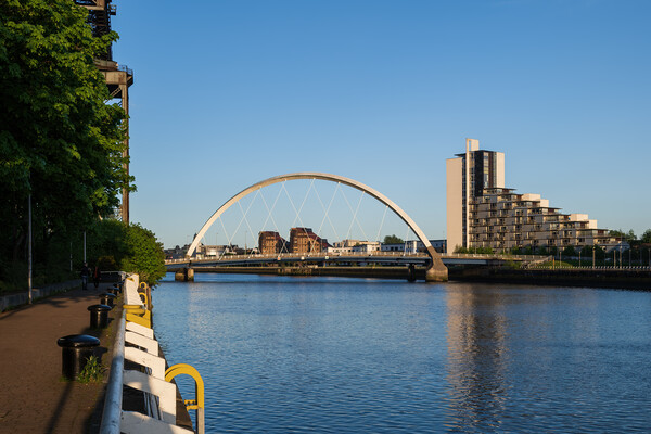 Clyde Arc Bridge At Sunset In Glasgow Picture Board by Artur Bogacki