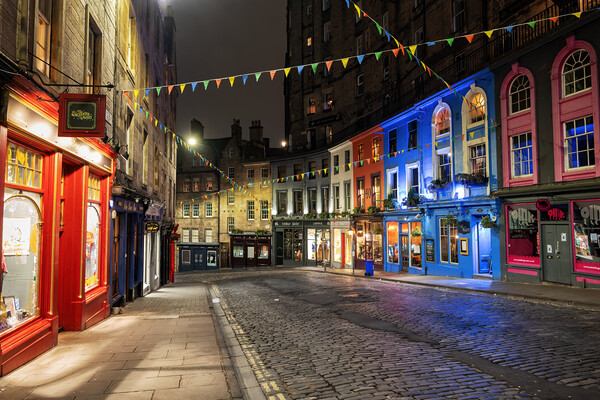 Victoria Street and West Bow in Edinburgh Picture Board by Artur Bogacki