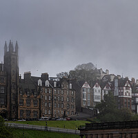 Buy canvas prints of Edinburgh Old Town Skyline On Foggy Day by Artur Bogacki