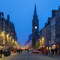 Buy canvas prints of Evening at Edinburgh Royal Mile in Scotland by Artur Bogacki