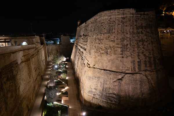 St John Bastion At Night In Valletta, Malta Picture Board by Artur Bogacki