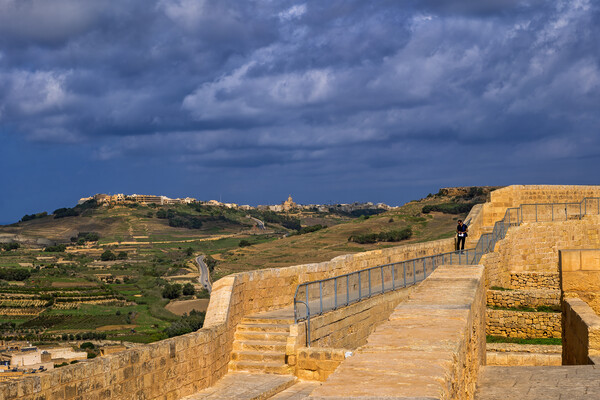 Countryside From Cittadella Walls In Gozo, Malta Picture Board by Artur Bogacki