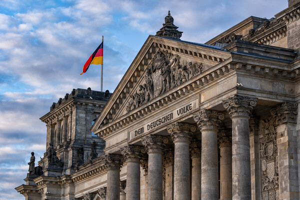 The Reichstag Pediment In Berlin Picture Board by Artur Bogacki