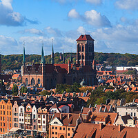 Buy canvas prints of Gdansk Old Town Cityscape In Poland by Artur Bogacki