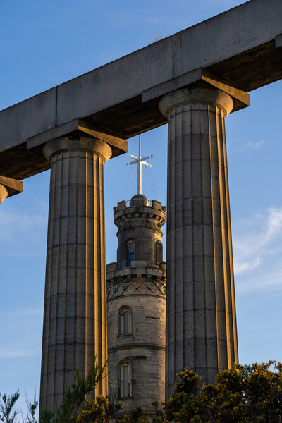 Nelson Monument and National Monument of Scotland Picture Board by Artur Bogacki