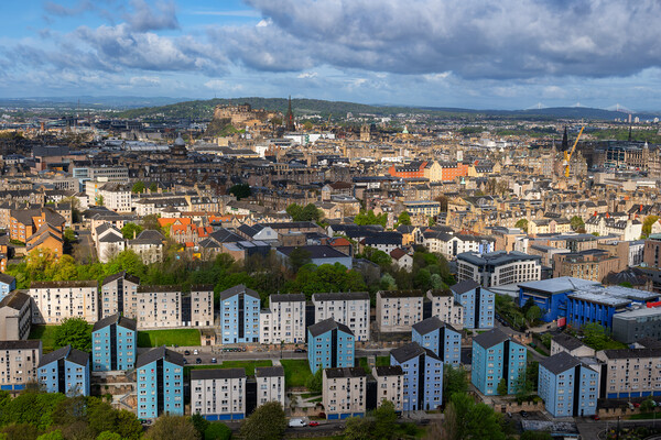 Edinburgh Cityscape Picture Board by Artur Bogacki