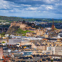 Buy canvas prints of Edinburgh Cityscape In Scotland by Artur Bogacki