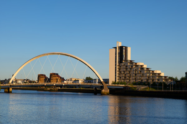 Clyde Arc Bridge In Glasgow Picture Board by Artur Bogacki