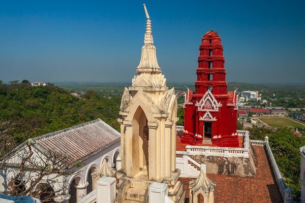 Red Pagoda Chedi Daeng In Phetchaburi Picture Board by Artur Bogacki