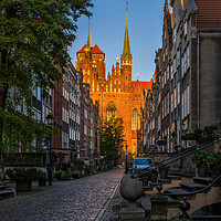Buy canvas prints of Sunrise At Mariacka Street In Old Town Of Gdansk by Artur Bogacki