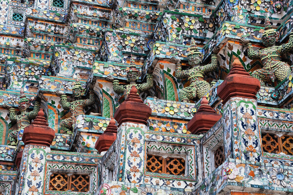Temple Of Dawn Wat Arun Ornamentation In Bangkok Picture Board by Artur Bogacki