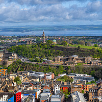 Buy canvas prints of Edinburgh Cityscape With Calton Hill by Artur Bogacki