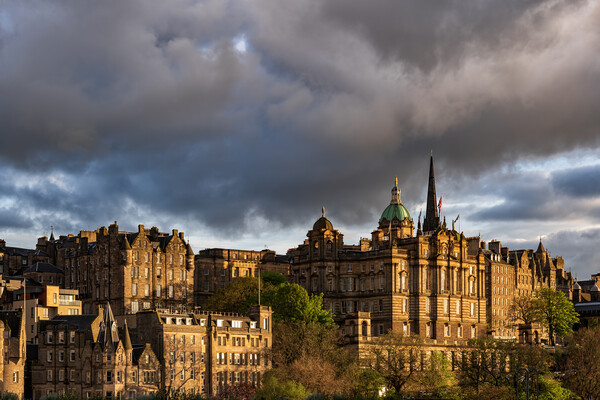 Old Town of Edinburgh at Sunset Picture Board by Artur Bogacki