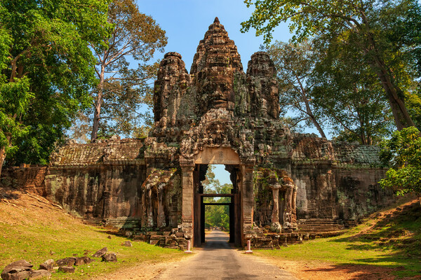 Victory Gate to Angkor Thom in Cambodia Picture Board by Artur Bogacki