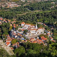 Buy canvas prints of Sintra Town And Palace In Portugal by Artur Bogacki