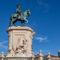 Buy canvas prints of Equestrian Statue of King Jose I in Lisbon by Artur Bogacki