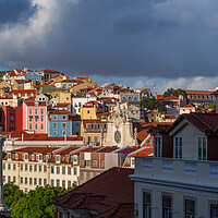 Buy canvas prints of Lisbon Skyline Around Rossio Square by Artur Bogacki