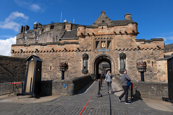 Main Gate To Edinburgh Castle Picture Board by Artur Bogacki