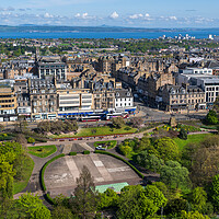 Buy canvas prints of Edinburgh City Center From Above by Artur Bogacki