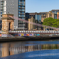 Buy canvas prints of Glasgow Suspension Bridge On River Clyde by Artur Bogacki