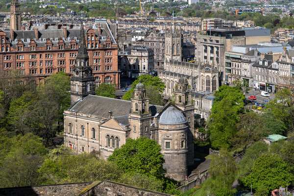 Churches of Edinburgh in Scotland Picture Board by Artur Bogacki