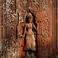Buy canvas prints of Apsara Devata Relief Of Banteay Kdei Temple by Artur Bogacki