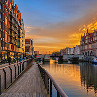 Buy canvas prints of Sunset in City of Gdansk in Poland by Artur Bogacki