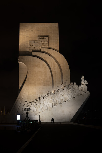 Monument to the Discoveries at Night in Lisbon Picture Board by Artur Bogacki