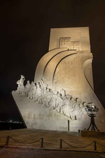 Monument to the Discoveries at Night in Lisbon Picture Board by Artur Bogacki