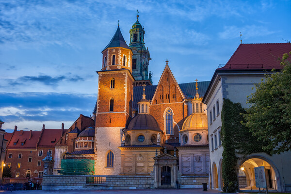 Wawel Cathedral At Dusk In Krakow Picture Board by Artur Bogacki