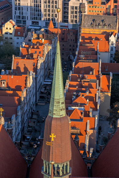View Above Mariacka Street In Gdańsk Picture Board by Artur Bogacki