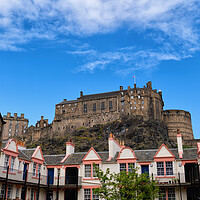 Buy canvas prints of Edinburgh Castle And Apartment Building by Artur Bogacki