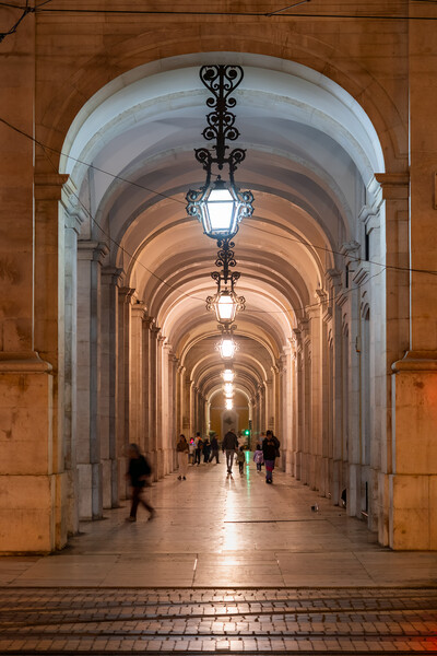 Colonnade of Supreme Court of Justice in Lisbon Picture Board by Artur Bogacki