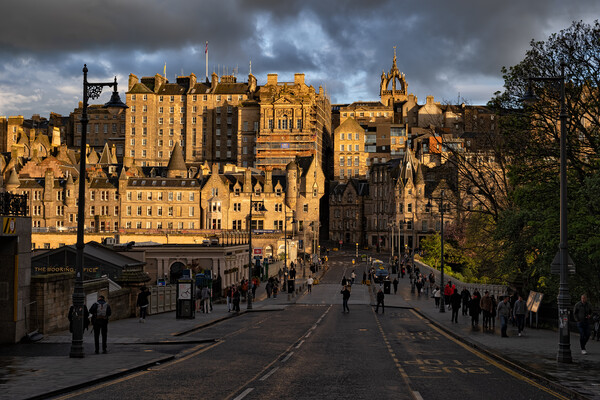 Old Town of Edinburgh City at Sunset in Scotland Picture Board by Artur Bogacki