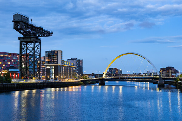 Finnieston Crane And Clyde Arc In Glasgow Picture Board by Artur Bogacki