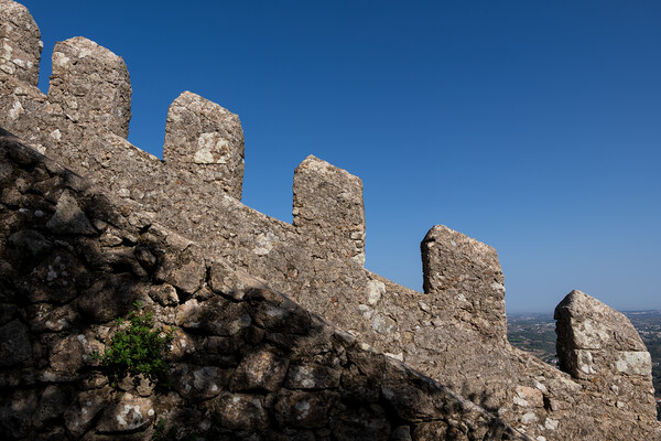 Medieval Moorish Castle Battlement In Portugal Picture Board by Artur Bogacki